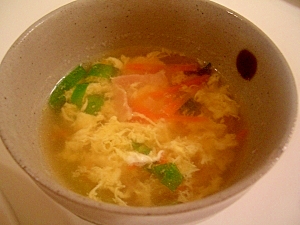 半端野菜で簡単美味しいコンソメスープ