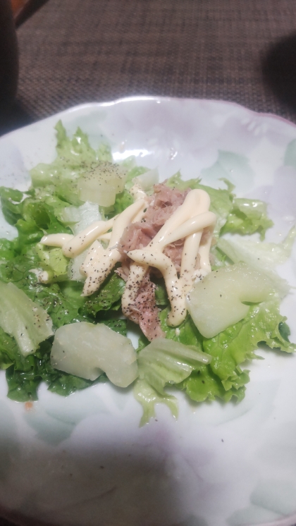 ミニセロリとサラダ水菜のツナマヨサラダ