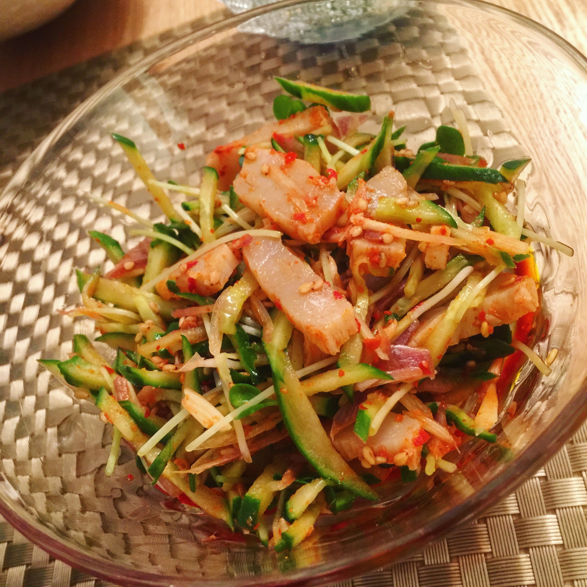 辛い和え物！韓国料理ボイル平貝のフェ