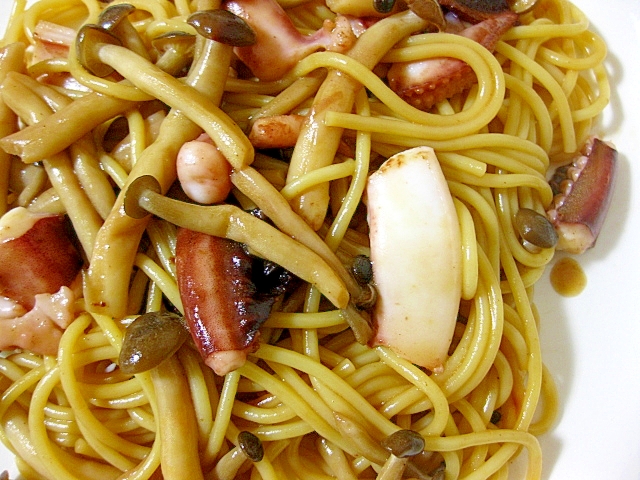 赤イカとしめじのソースパスタ レシピ 作り方 By Bird23 楽天レシピ