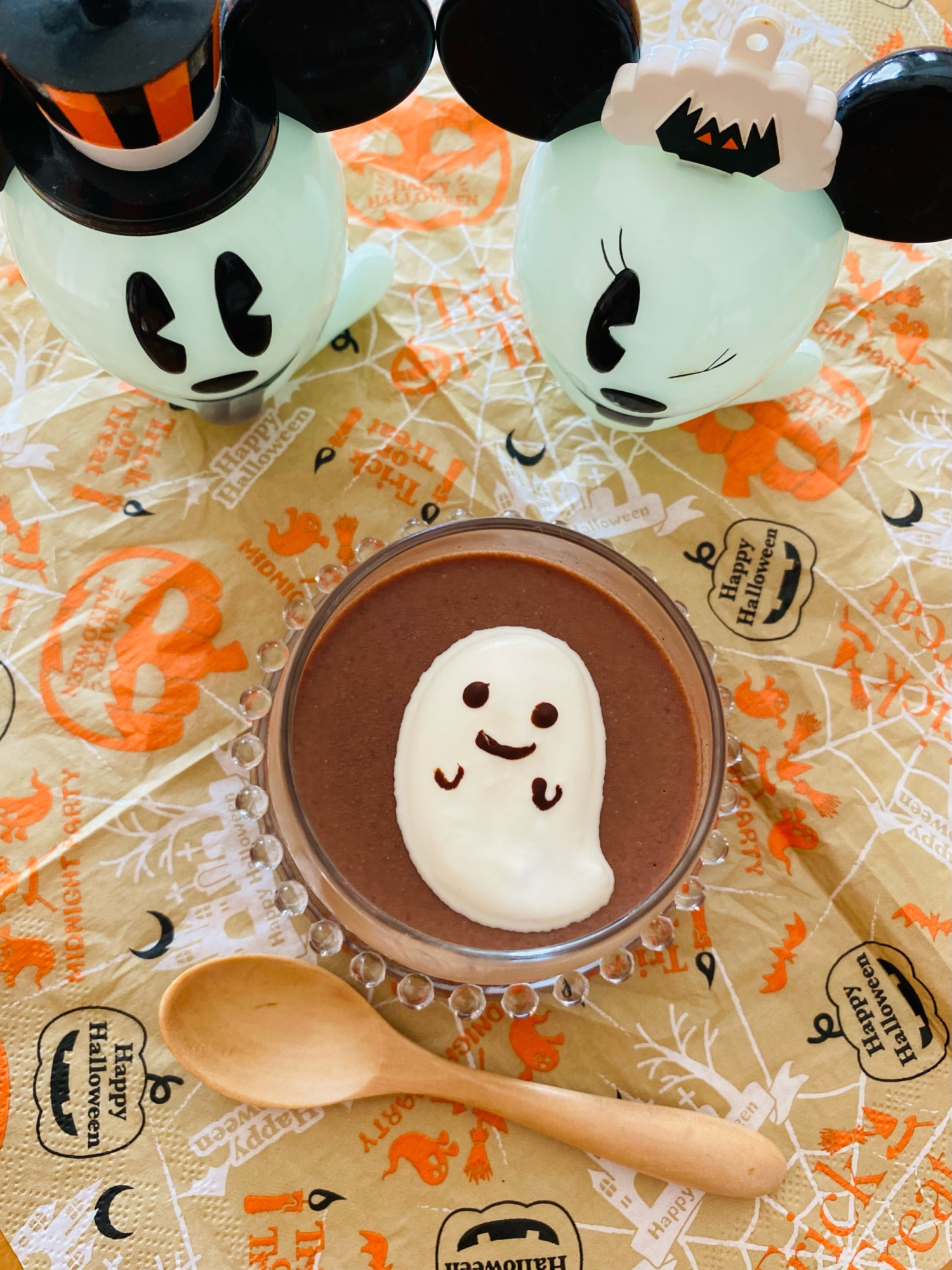 ★ハロウィンに★おばけちゃんチョコプリン