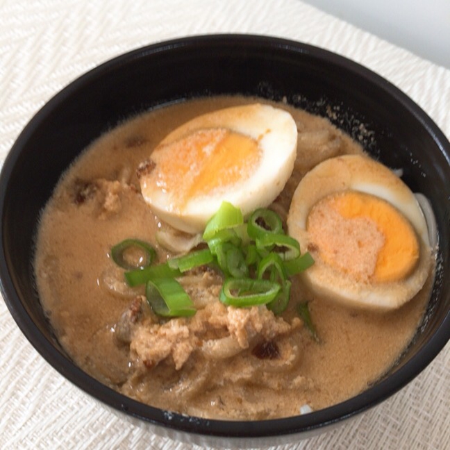 豆乳味噌とんこつ風ラーメン♬