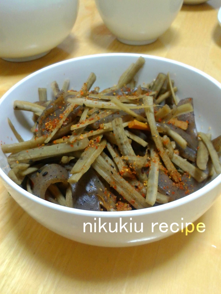 簡単おいしい!こんにゃく入り油抜ききんぴらごぼう