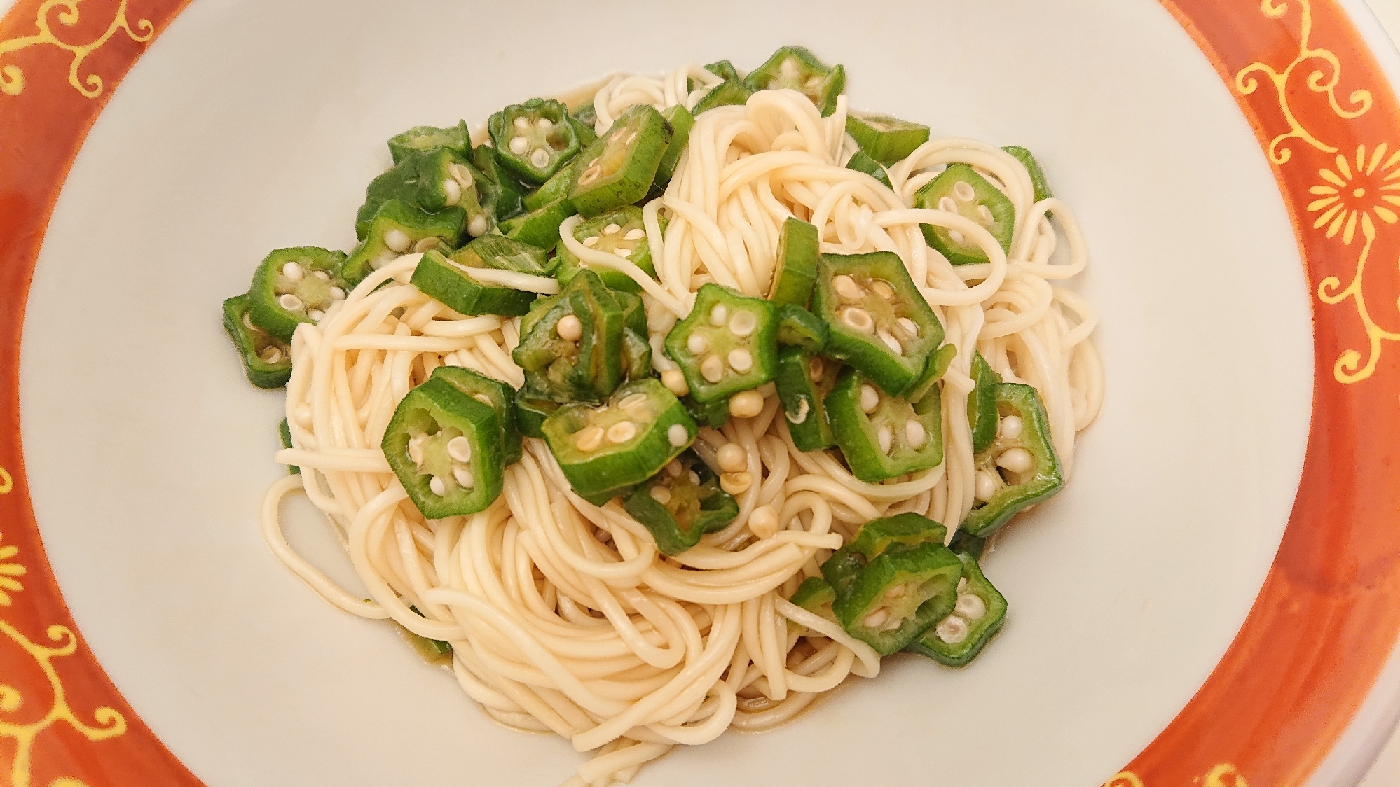 夏の美味しい⭐ねばとろオクラ麺