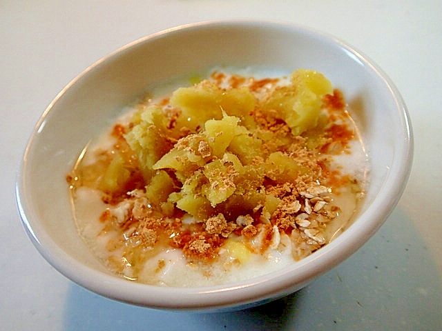 美的 オートミールとさつま芋の蜂蜜黄な粉ヨーグルト レシピ 作り方 By ぷ みぃまま 楽天レシピ