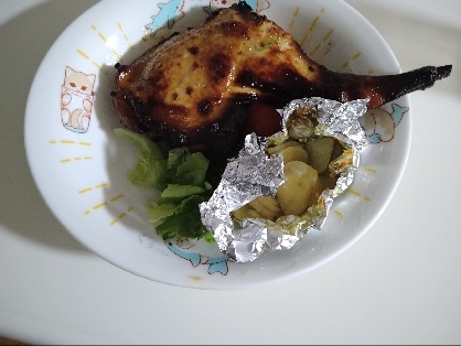 少し焦がしました（泣）ニンニクのホイル焼きも一緒に作りました！有難う御座いました～(⁠◕⁠ᴗ⁠◕⁠✿⁠)