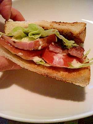 厚切りベーコンでちょっとリッチに Bltサンド レシピ 作り方 By こりーな0625 楽天レシピ