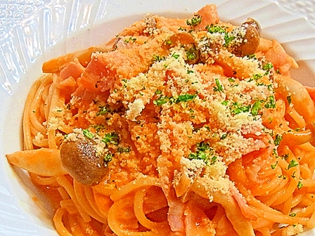 雪にんじんポタージュ de カルボナーラ