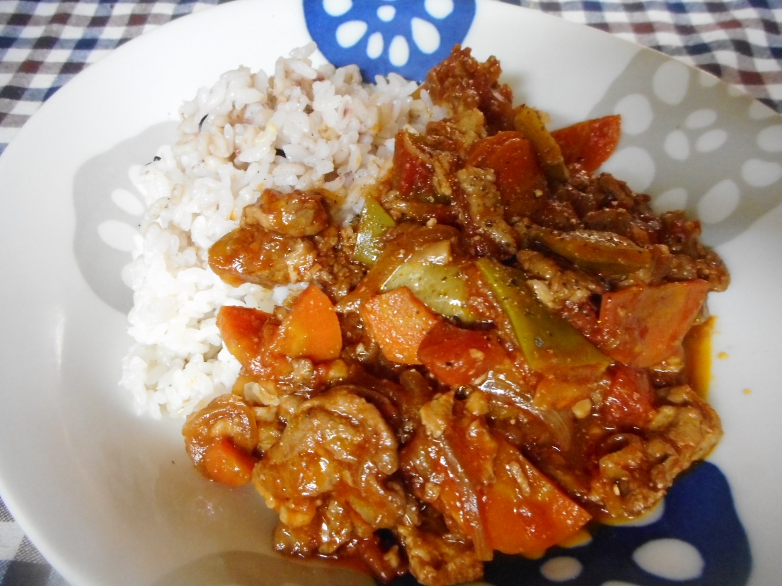 豚肉とインゲンの醤油麹トマト煮