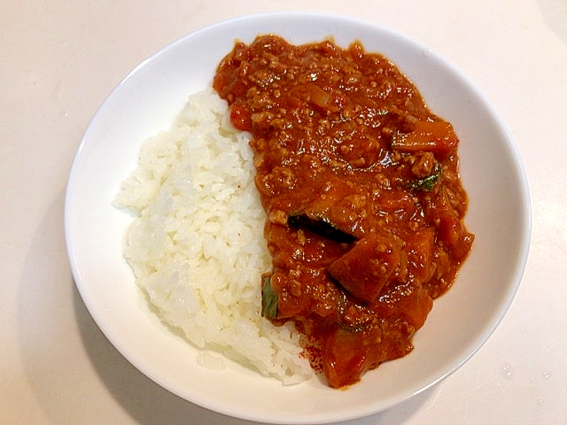 甘くて美味しい☆かぼちゃと合い挽き肉のキーマカレー