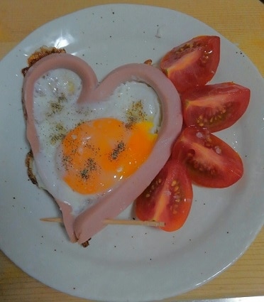 ハートの目玉焼き レシピ・作り方 by こやや - 楽天レシピ
