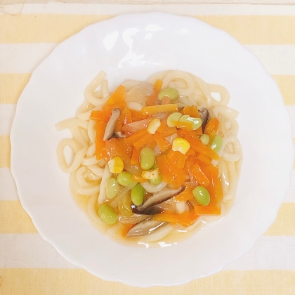 hamupi-ti-zuさん♪汁すくなめのあんかけうどんを作りました˚✧₊⁎ランチにいただきました✧˖°とても美味しかったです(๑^᎑^๑)素敵なレシピです♡♡