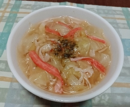 全体的に具を多くして作りました。家にあった材料で簡単に出来て、美味しかったです。