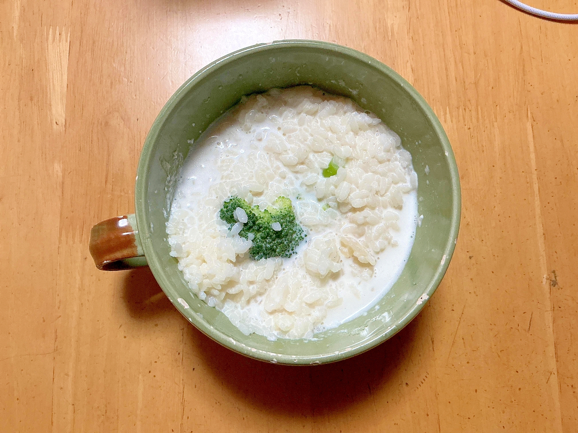 レンジで時短◎炊いたご飯でミルクリゾット♫