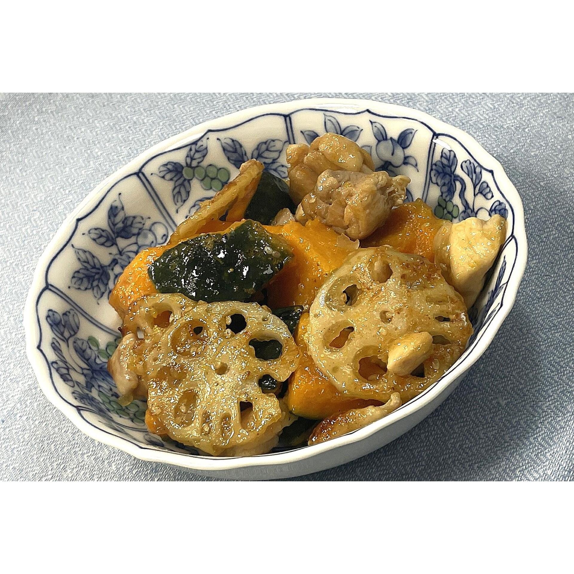 鶏もも肉と根菜の照り焼き★動画あり★