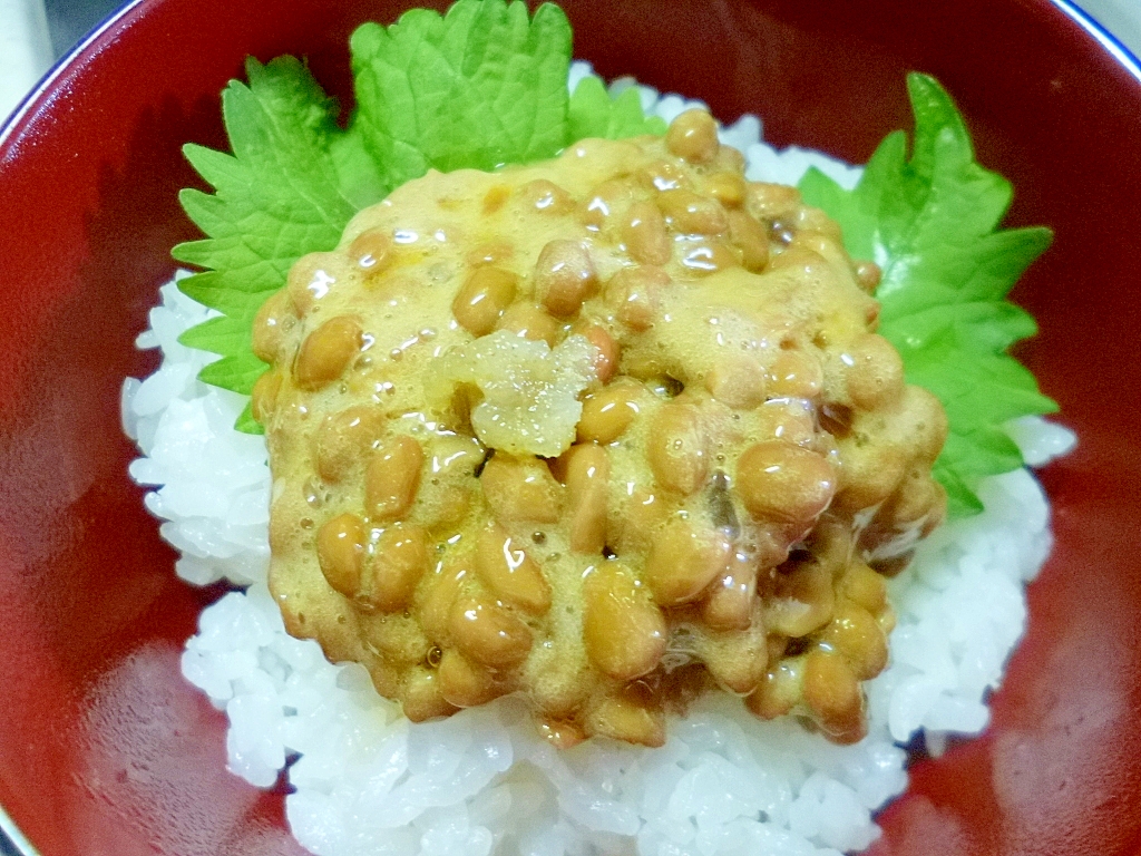 ゆず胡椒と大葉が香る！納豆ご飯