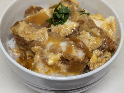 フライパンでカツとじ　カツ丼