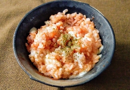 レンジでチーズケチャップご飯