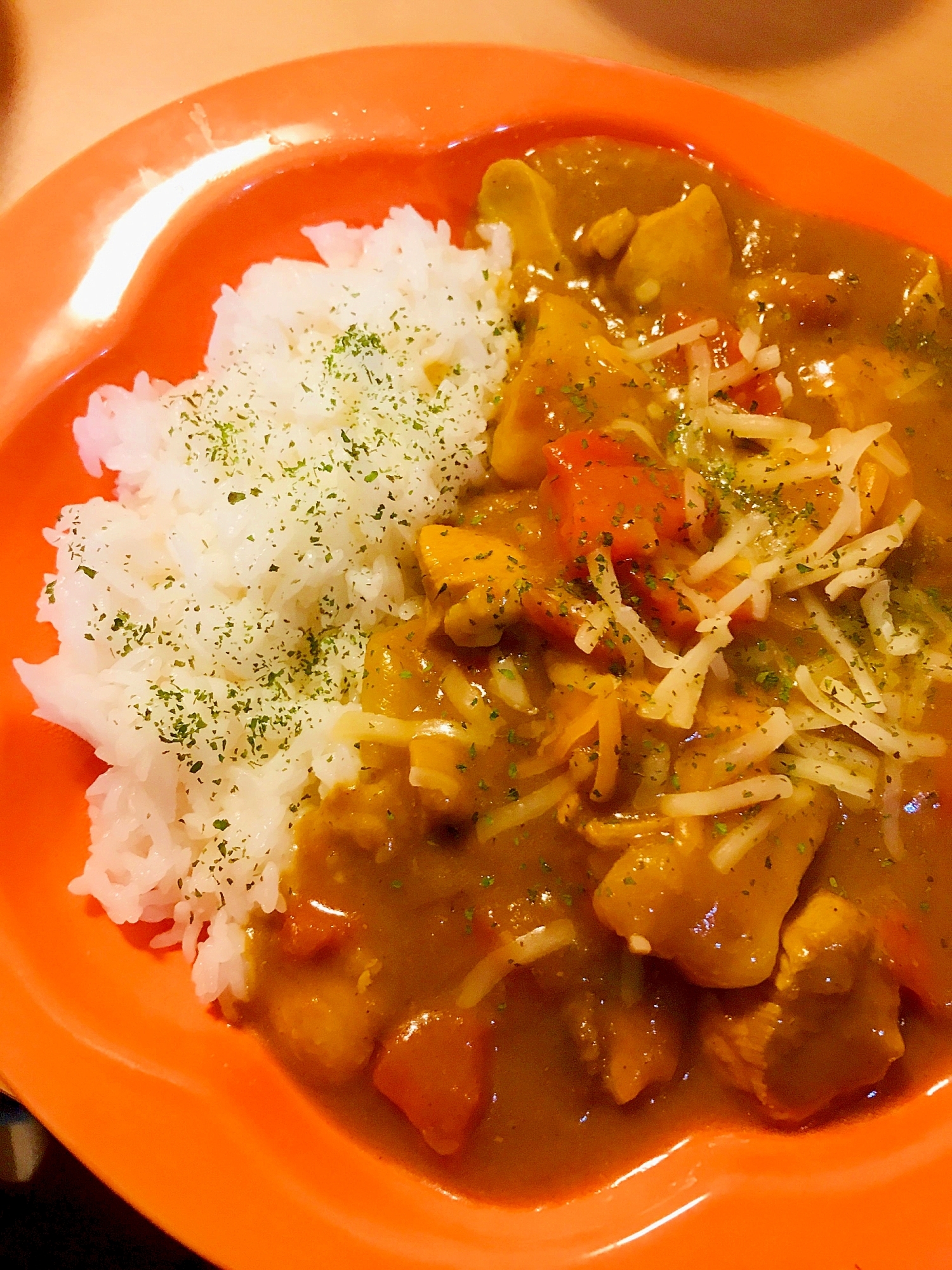 カレー粉＆米粉で作る●とろけるチーズチキンカレー