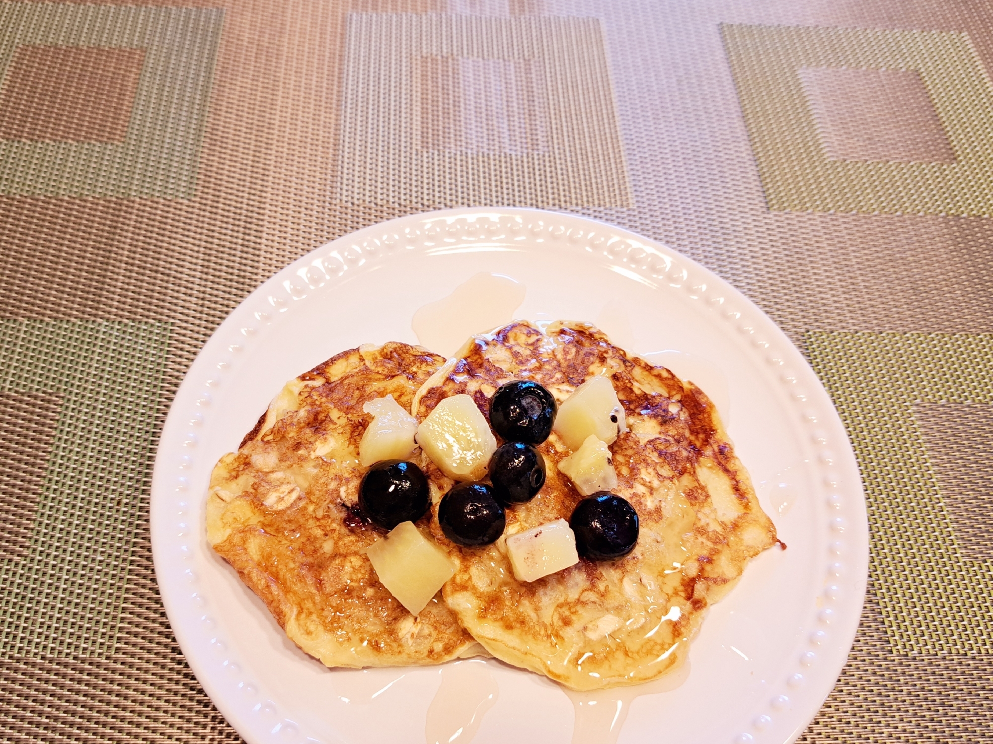 オートミールで！卵たっぷり！美味しいパンケーキ
