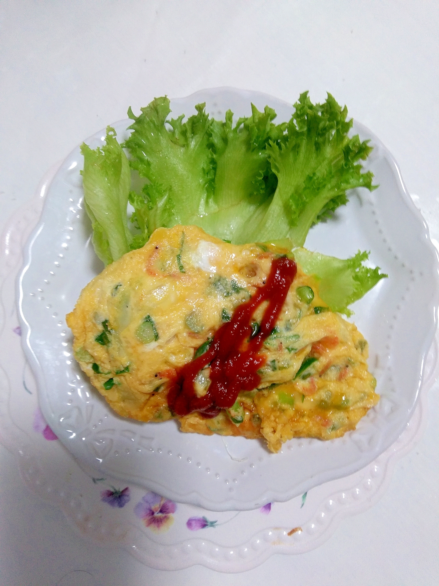 素朴！具沢山オムレツ