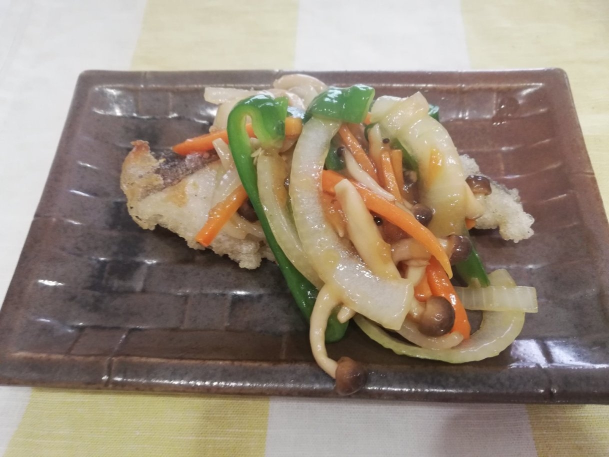 カレイの唐揚げ＆野菜あんかけ