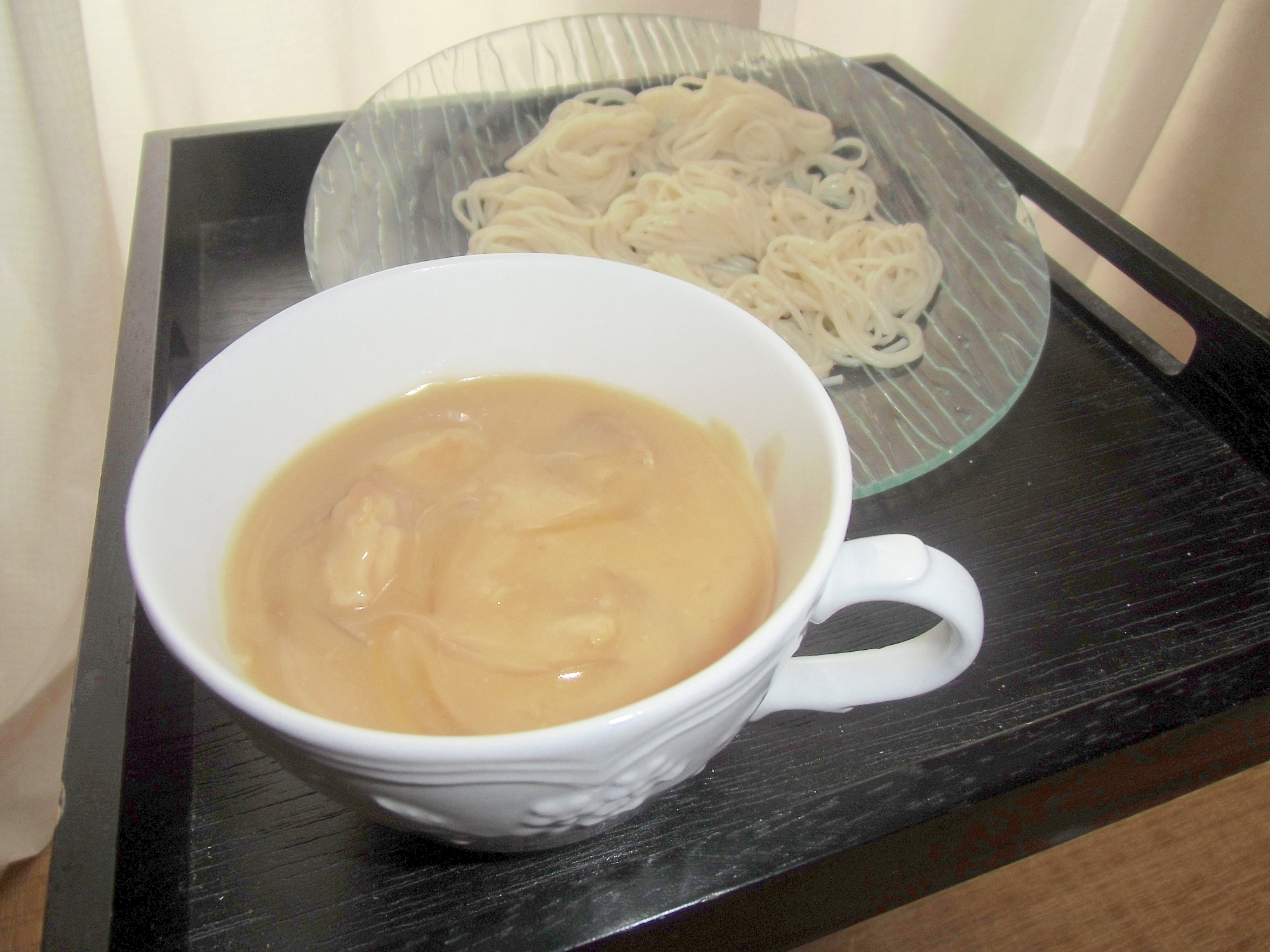 素麺つゆアレンジ☆鶏クリームつけ麺