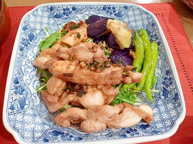 チキンと野菜の揚げ浸し