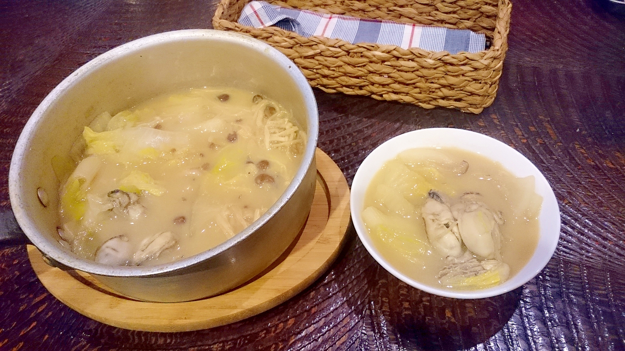 お気軽 牡蠣鍋 1人前 レシピ 作り方 By Libero279 楽天レシピ