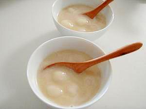 白玉と白花豆で 白いおしるこ レシピ 作り方 By しの 楽天レシピ