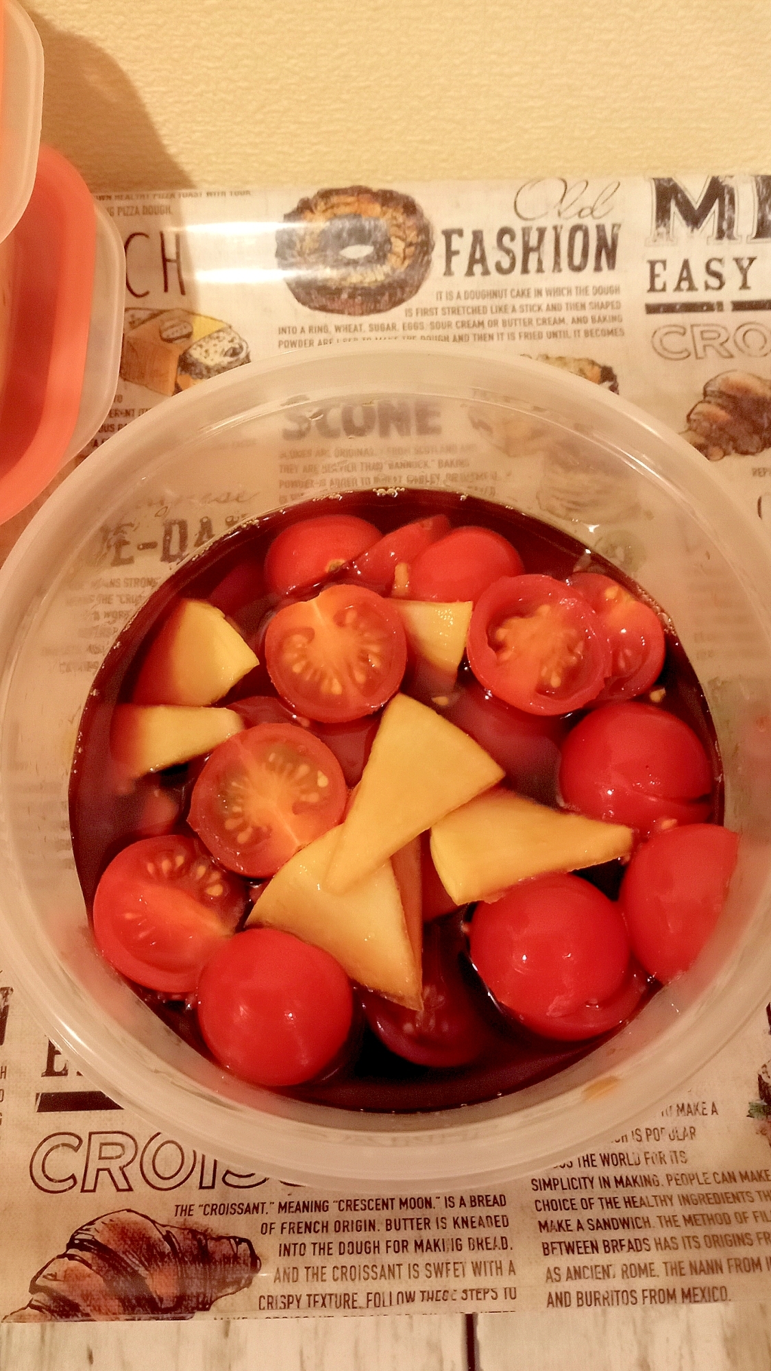 ミニトマトと大根の醤油漬け