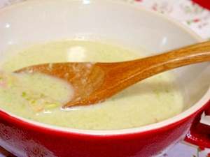 えんどう豆の豆乳味噌スープ