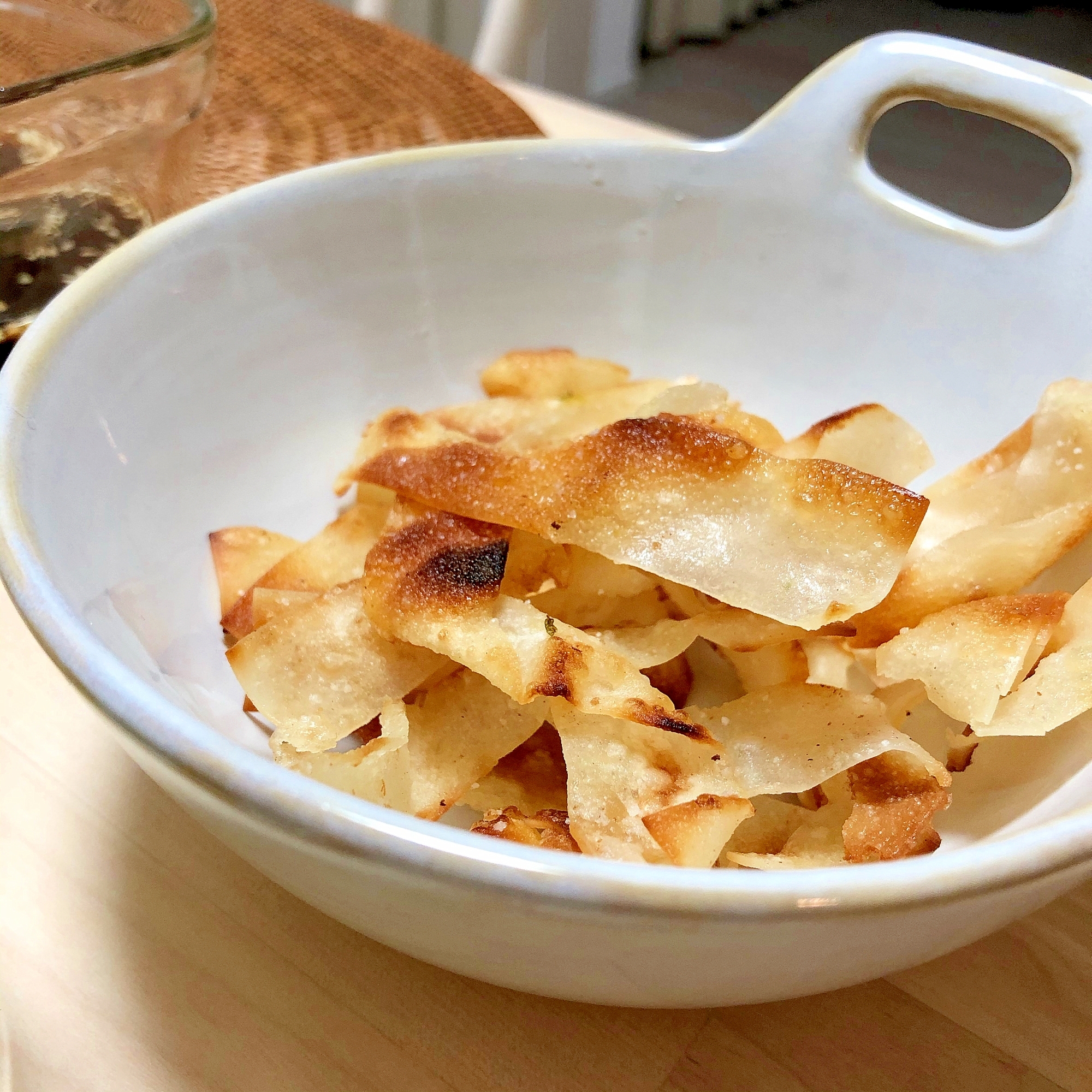 焼売の皮のパリパリ揚げ