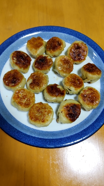 餃子の皮でニラ饅頭