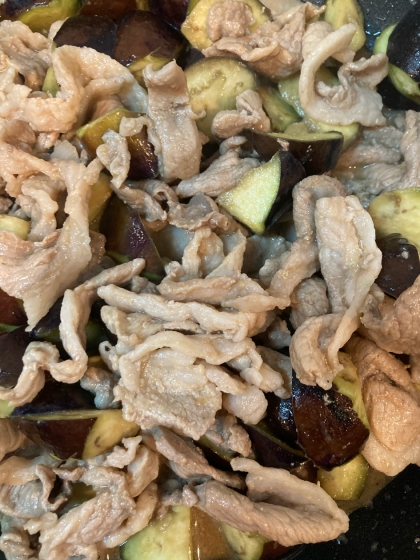 とり野菜みその豚こま切れとトロトロ茄子炒めもの