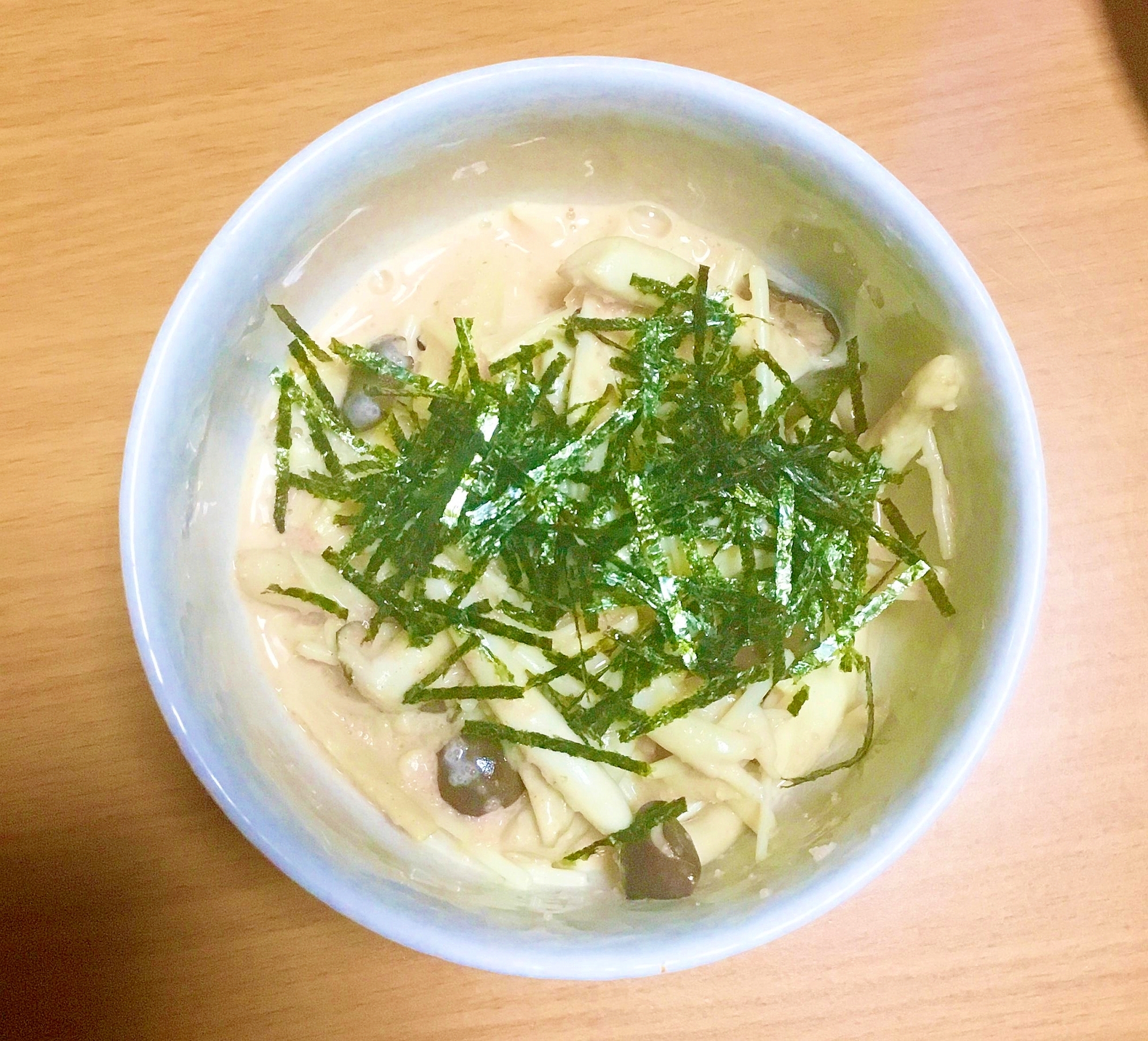 レンジで簡単　明太子きのこ