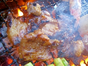 ＢＢＱに☆豚バラ肉の韓国風焼き肉