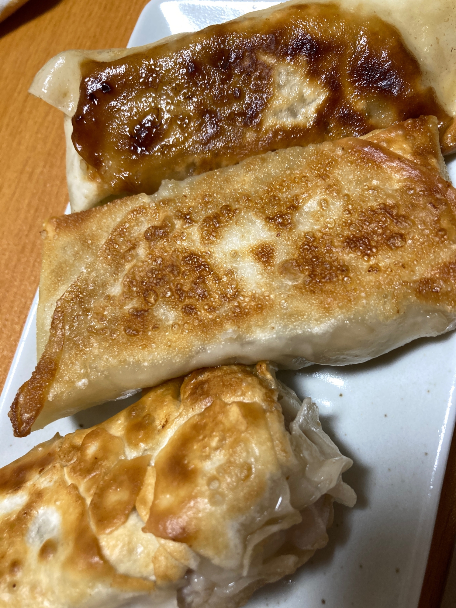 春巻きの皮で餃子棒