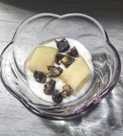 りんごと刻みチョコで美味しくいただきました♪レシピありがとうございます(^^)