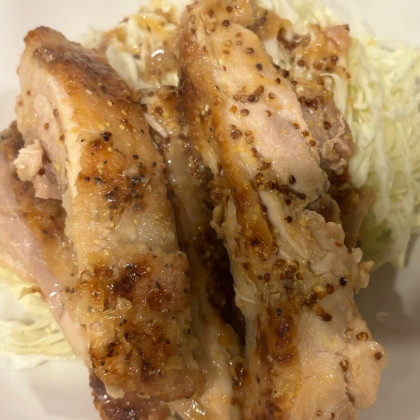 鶏肉のガーリック＆粒マスタード焼き