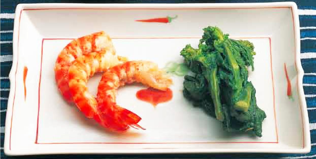 菜の花とえびの粕漬け