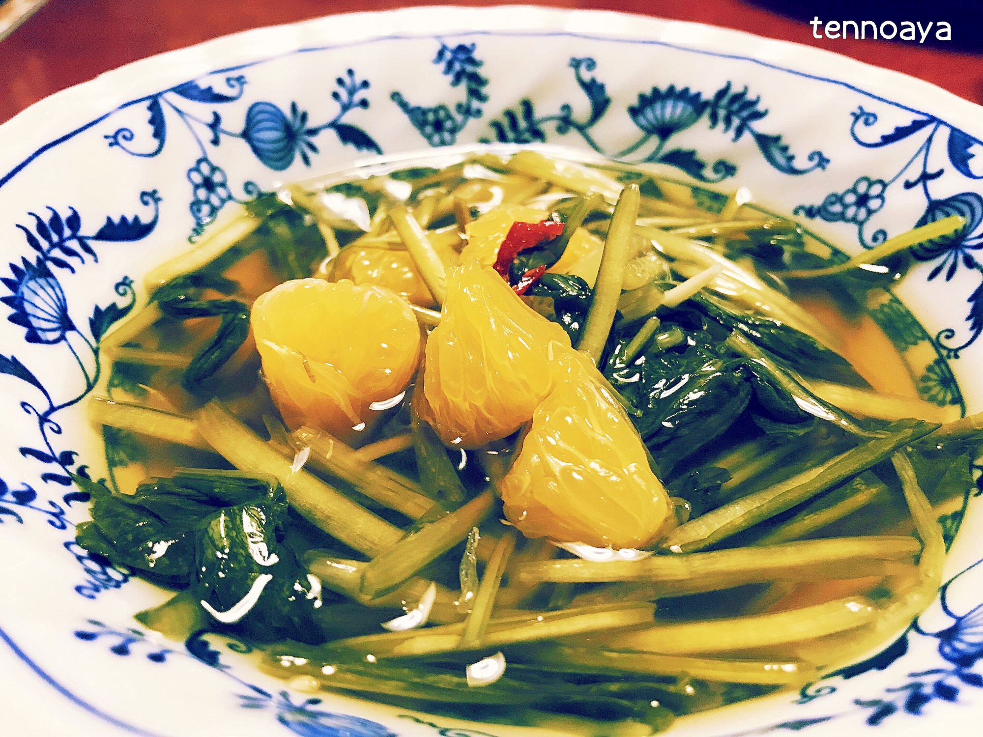 壬生菜と甘夏の水キムチ