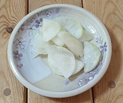 塩もみ大根の浅漬け