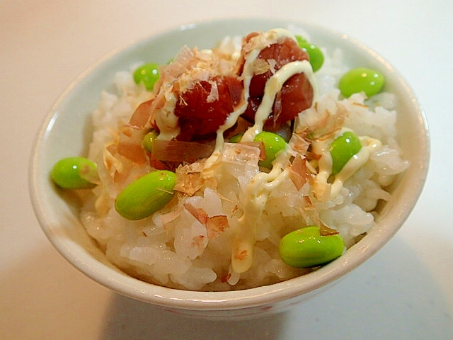 麺つゆ マヨ かつお節で 枝豆と梅干しのご飯 レシピ 作り方 By ぷ みぃまま 楽天レシピ