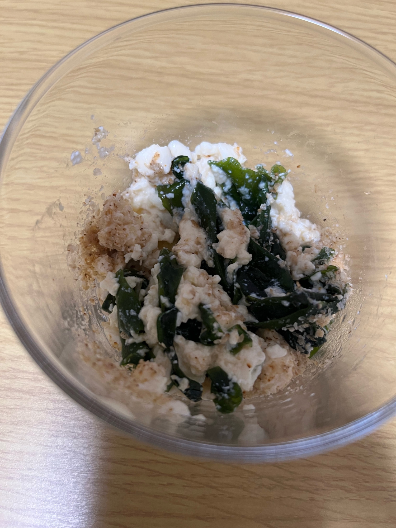 豆腐の水切り不要!わかめの白和え