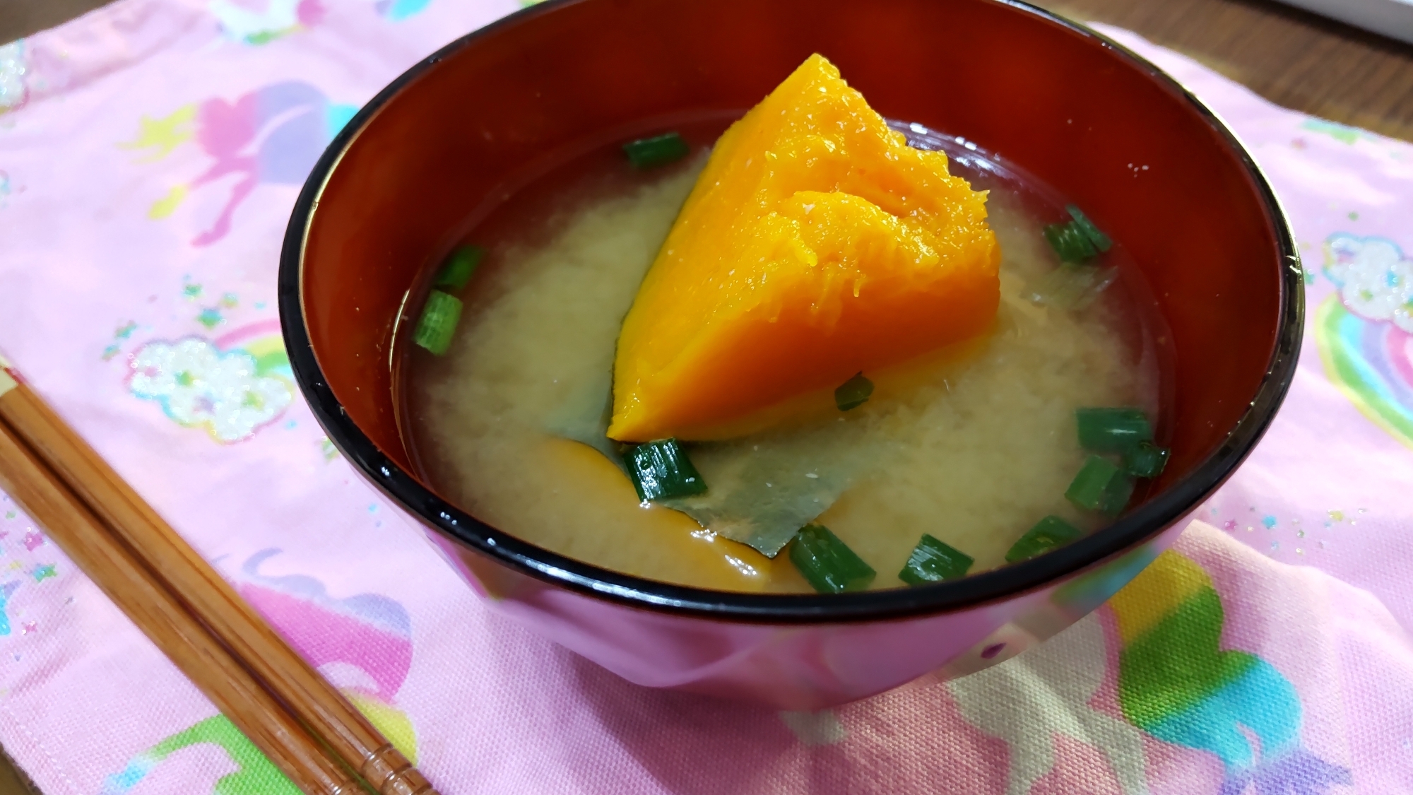 ほくほくカボチャの味噌汁