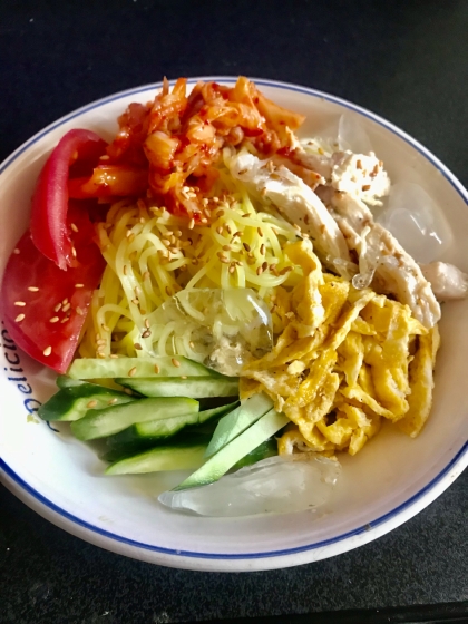 こってり味で満足★糖質0麺の野菜たっぷりビビン麺