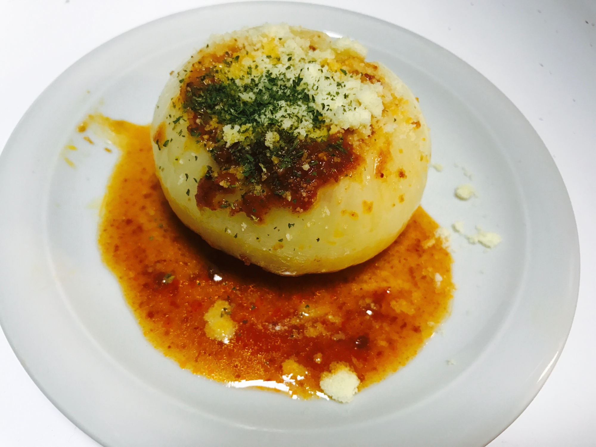 パスタソースで簡単！まるごと新玉ねぎ