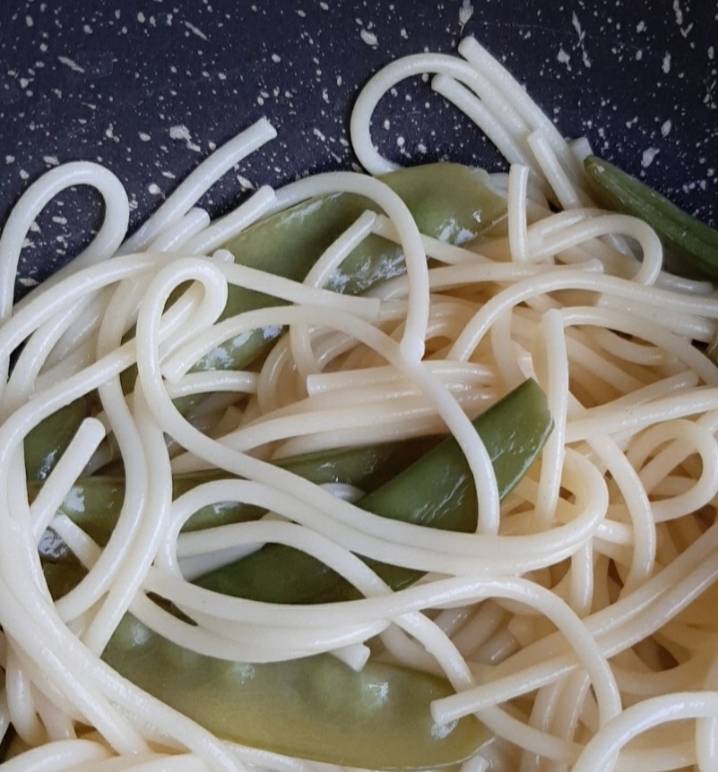 いんげんのポン酢パスタ