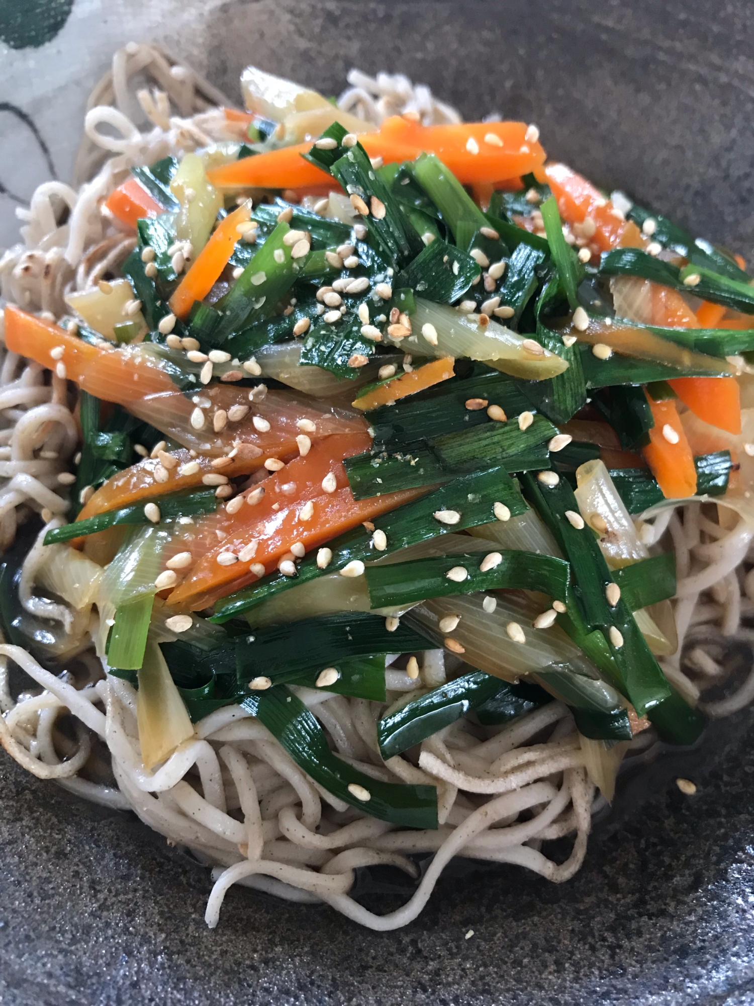 野菜餡かけ蕎麦